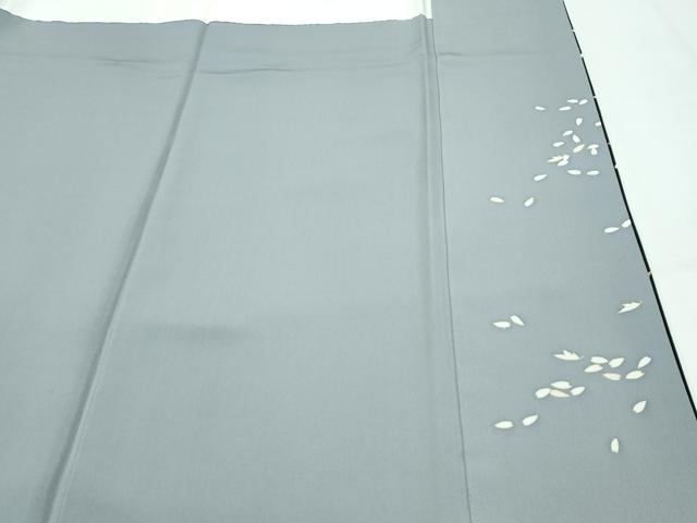 平和屋本店●極上　朝丘雪路　訪問着　駒刺繍　舞花弁　黒地　金彩　逸品　CZAA5312s6