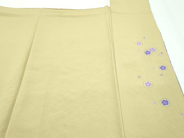 平和屋着物●極上　訪問着　絞り　草花七宝文　暈し染め　金通し地　木蘭色地　逸品　CZAA5313s6