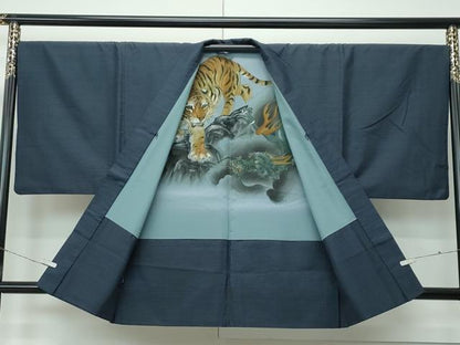 平和屋着物●極上　男性　本場大島紬　アンサンブル　100亀甲　総詰め　逸品　CZAA5316s6