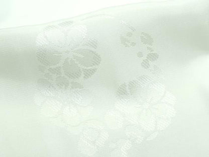 平和屋着物●極上　色無地・長襦袢セット　若芽色　花唐草地紋　逸品　CZAA5318s6