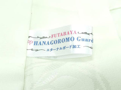 平和屋着物●極上　色無地・長襦袢セット　若芽色　花唐草地紋　逸品　CZAA5318s6