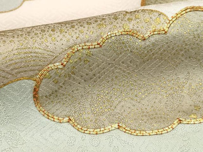 平和屋本店●極上　皇室献上作家　藤井寛　色留袖　駒刺繍　雲重ね　金彩　香色地　反端付き　逸品　未使用　CZAA5808s6