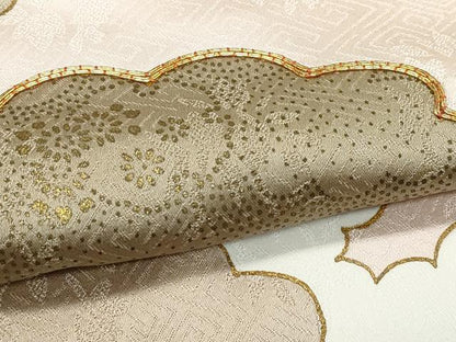 平和屋本店●極上　皇室献上作家　藤井寛　色留袖　駒刺繍　雲重ね　金彩　香色地　反端付き　逸品　未使用　CZAA5808s6