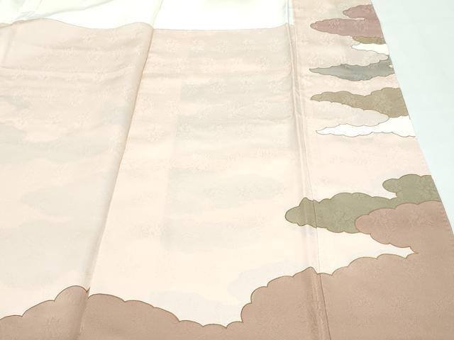 平和屋本店●極上　皇室献上作家　藤井寛　色留袖　駒刺繍　雲重ね　金彩　香色地　反端付き　逸品　未使用　CZAA5808s6