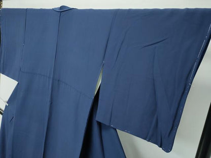平和屋着物●極上　色無地　濃紺地　逸品　CZAA5324s6