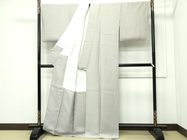 平和屋着物●極上　色無地　サンドベージュ色　唐織　花蔓　反端付き　逸品　未使用　CZAA5328s6