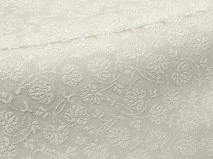 平和屋着物●極上　色無地　サンドベージュ色　唐織　花蔓　反端付き　逸品　未使用　CZAA5328s6
