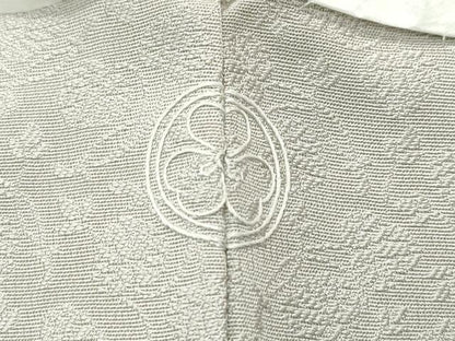 平和屋着物●極上　色無地　サンドベージュ色　唐織　花蔓　反端付き　逸品　未使用　CZAA5328s6