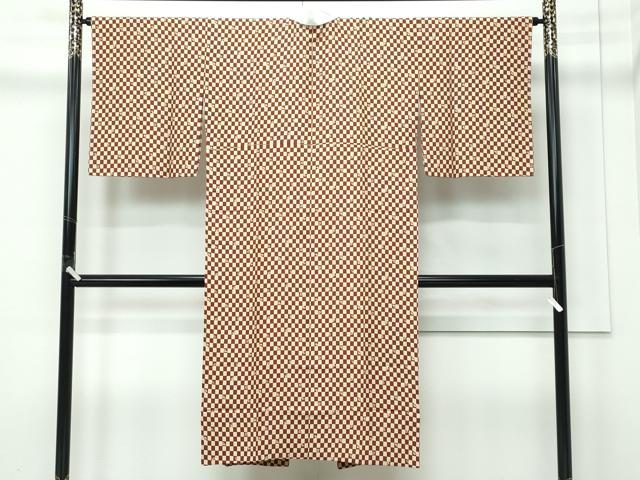 平和屋着物●極上　ろうけつ染め作家　狩野嘉一郎　小紋・長襦袢セット　間道　暈し染め　逸品　未使用　CZAA5331s6