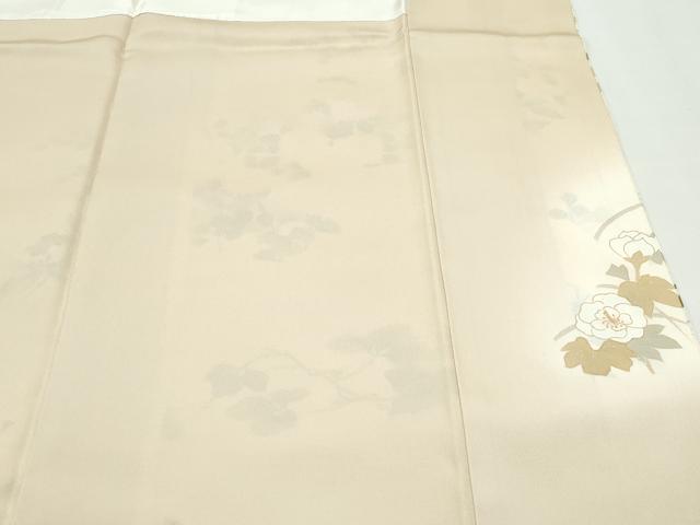平和屋着物●極上　訪問着　草花文　暈し染め　金彩　枯色地　逸品　CZAA5332s6