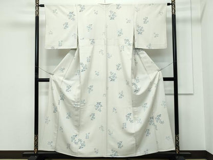 平和屋着物▽極上 洗える最高級着物 ＜英＞はなぶさ謹製 小紋 単衣 草花文 逸品 CZAA5338s6