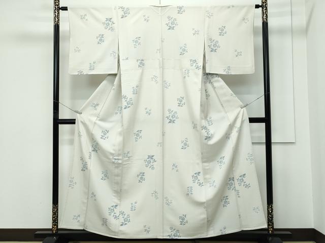 平和屋着物▽極上 洗える最高級着物 ＜英＞はなぶさ謹製 小紋 単衣 草花文 逸品 CZAA5338s6