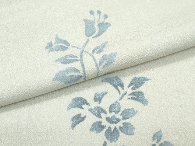 平和屋着物▽極上 洗える最高級着物 ＜英＞はなぶさ謹製 小紋 単衣 草花文 逸品 CZAA5338s6