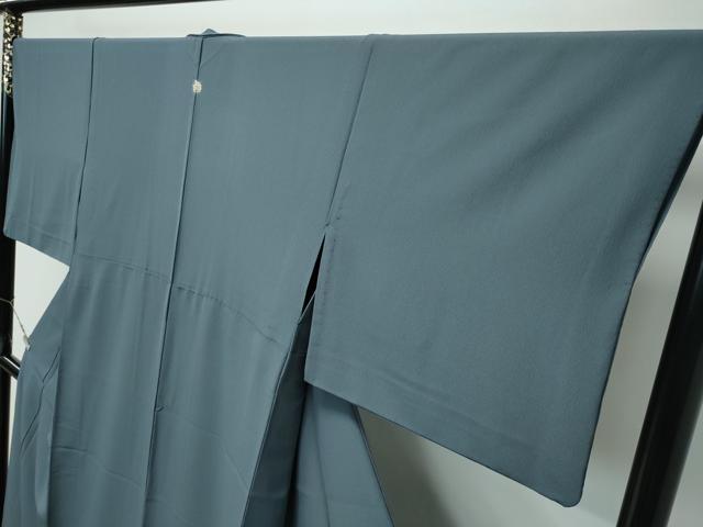 平和屋着物▽極上 洗える最高級着物 ＜英＞はなぶさ謹製 色無地 単衣 鉄御納戸色 逸品 CZAA5341s6