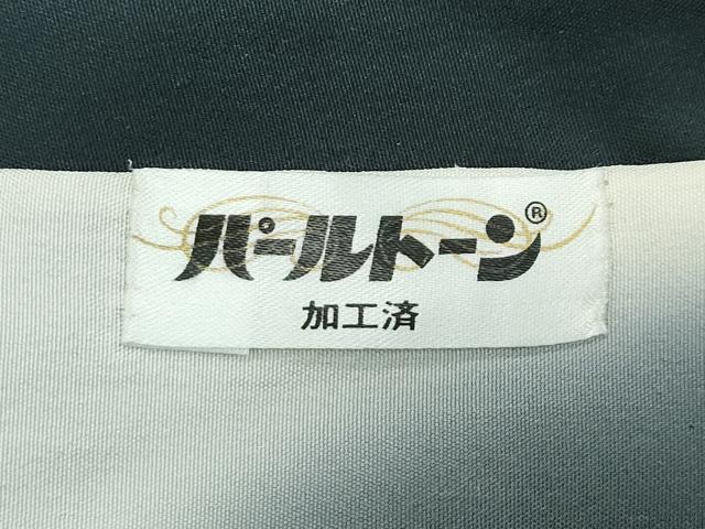 平和屋着物●極上　江戸小紋　角通し　絹鼠×黒　逸品　CZAA5345s6