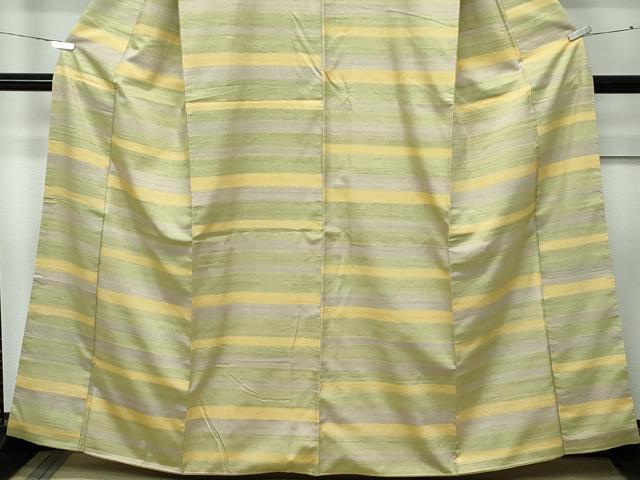 平和屋着物●極上　紅花紬　米沢　横段文　逸品　CZAA5349s6