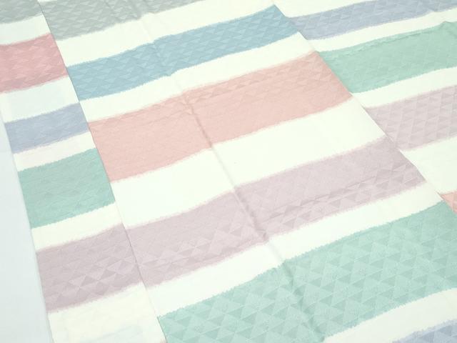 平和屋着物●上質な長襦袢　袷　横段文　逸品　CZAA5352s6