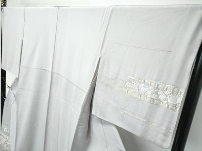 平和屋本店●極上　山口美術織物　皇室　伊勢神宮御用　西陣織　訪問着　総刺繍　寿光織　霞玩具文　金銀糸　枯野色地　逸品　CZAA5358s6