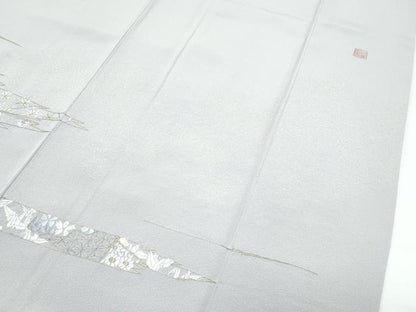 平和屋本店●極上　山口美術織物　皇室　伊勢神宮御用　西陣織　訪問着　総刺繍　寿光織　霞玩具文　金銀糸　枯野色地　逸品　CZAA5358s6