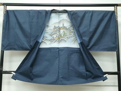 平和屋着物●極上　男性　本場大島紬　アンサンブル　キングサイズ　100亀甲　総詰め　逸品　未使用　CZAA5364s6