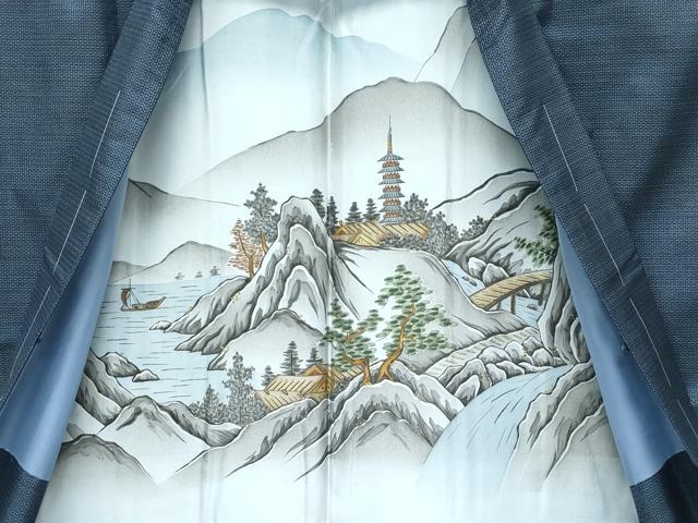 平和屋着物●極上　男性　本場大島紬　アンサンブル　キングサイズ　100亀甲　総詰め　逸品　未使用　CZAA5364s6
