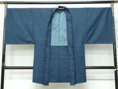 平和屋着物●極上　男性　紬　アンサンブル　キングサイズ　霞文　逸品　未使用　CZAA5365s6