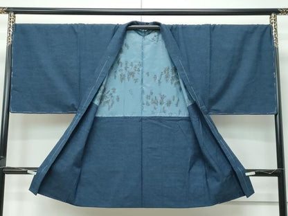 平和屋着物●極上　男性　紬　アンサンブル　キングサイズ　霞文　逸品　未使用　CZAA5365s6