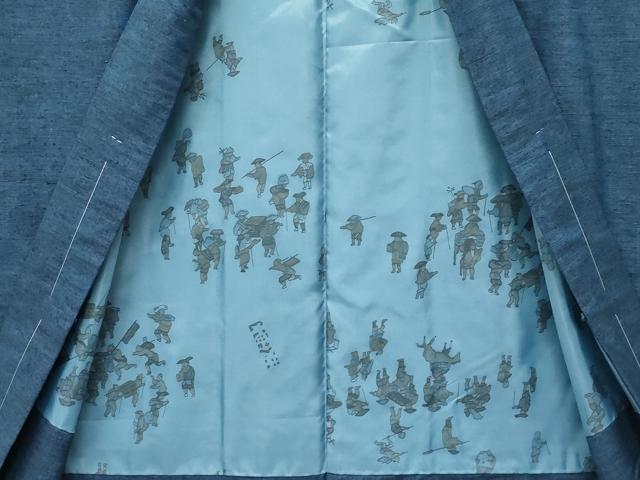 平和屋着物●極上　男性　紬　アンサンブル　キングサイズ　霞文　逸品　未使用　CZAA5365s6