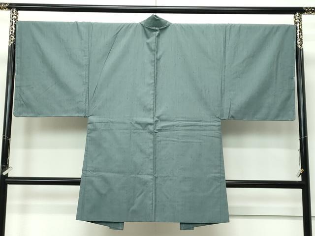 平和屋着物●極上　男性　紬　アンサンブル　色無地　山鳩色　逸品　未使用　CZAA5366s6