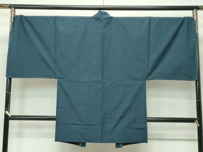 平和屋着物●極上　男性　紬・髭紬長羽織セット　霞文　逸品　未使用　CZAA5367s6