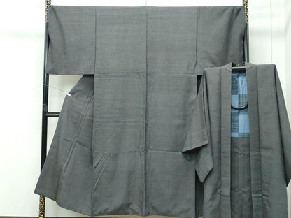 平和屋着物●極上　男性　本塩沢　アンサンブル　100亀甲　総詰め　逸品　CZAA5369s6