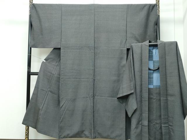 平和屋着物●極上　男性　本塩沢　アンサンブル　100亀甲　総詰め　逸品　CZAA5369s6