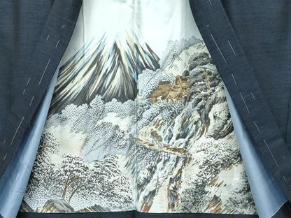 平和屋着物●極上　男性　結城紬　アンサンブル　杢　逸品　未使用　CZAA5370s6
