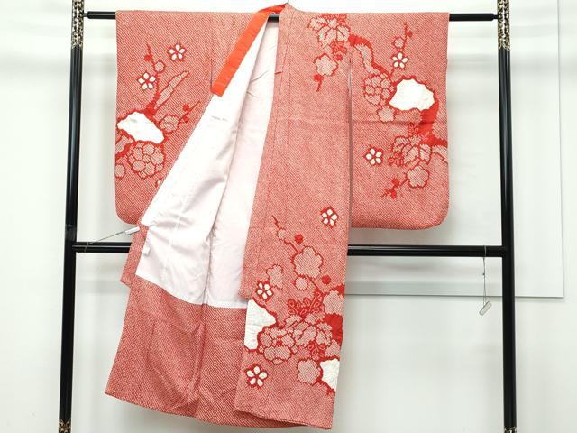 平和屋着物[]極上　七五三　女の子　7歳　祝着・長襦袢セット　総絞り　枝梅文　逸品　CZAA5371s6