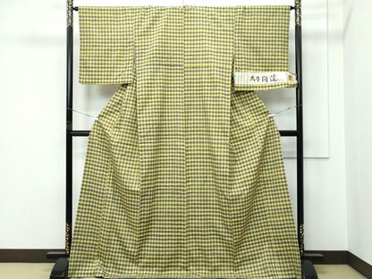 平和屋本店●極上　紅花紬　米沢　新田工房　太子間道　証紙付き　逸品　CZAA5374s6