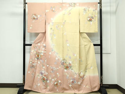 平和屋本店●極上　創業460年・千總　訪問着　駒刺繍　花丸文　暈し染め　金彩　逸品　未使用　CZAA5380s6