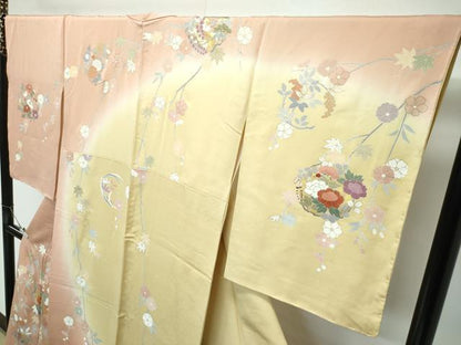 平和屋本店●極上　創業460年・千總　訪問着　駒刺繍　花丸文　暈し染め　金彩　逸品　未使用　CZAA5380s6