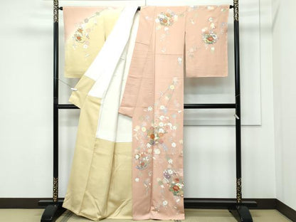 平和屋本店●極上　創業460年・千總　訪問着　駒刺繍　花丸文　暈し染め　金彩　逸品　未使用　CZAA5380s6