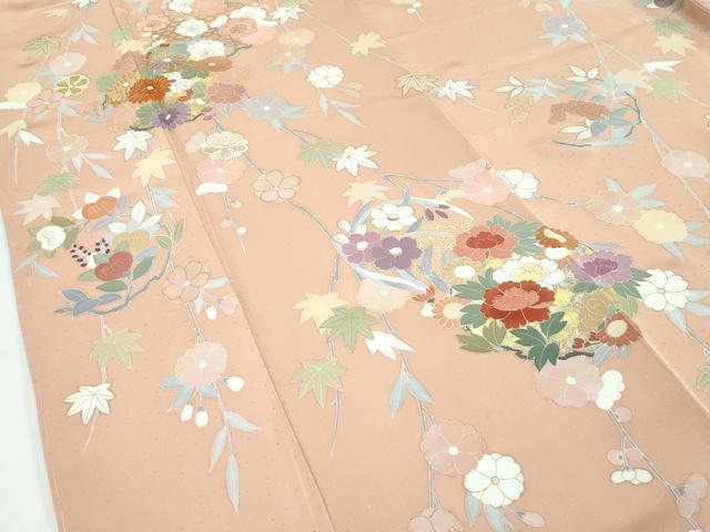 平和屋本店●極上　創業460年・千總　訪問着　駒刺繍　花丸文　暈し染め　金彩　逸品　未使用　CZAA5380s6