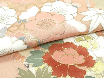 平和屋本店●極上　創業460年・千總　訪問着　駒刺繍　花丸文　暈し染め　金彩　逸品　未使用　CZAA5380s6