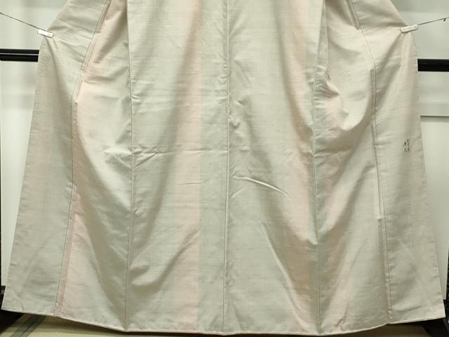 平和屋着物●極上　紅花紬　米沢　新田秀次　縞　逸品　未使用　CZAA5382s6