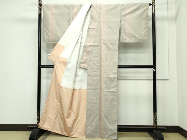 平和屋着物●極上　紅花紬　米沢　新田秀次　縞　逸品　未使用　CZAA5382s6