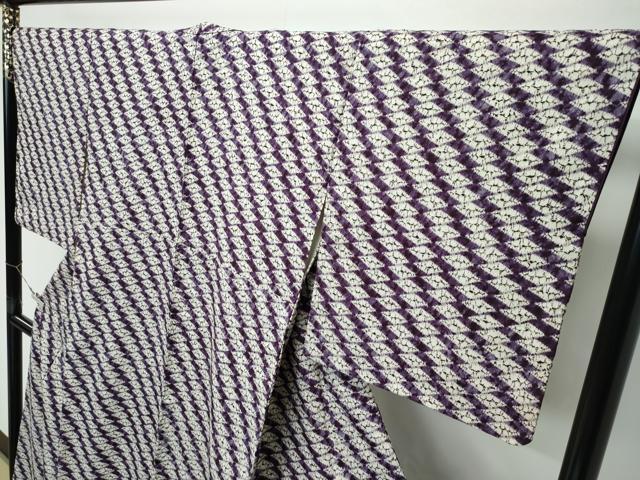 平和屋本店●極上　岩手の匠　草紫堂　南部絞り　紫根染　紬　逸品　CZAA5391s6