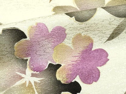 平和屋着物●極上　京の名門　じゅらく謹製　帝王紫　訪問着　刺繍　枝垂れ花文　暈し染め　金彩　逸品　CZAA5393s6