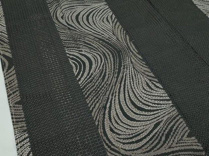 平和屋着物●極上　本場大島紬　泥染め　９マルキ　中国三大刺繍　スワトウ刺繍　流水間道　紬の原田　証紙付き　逸品　未使用　CZAA5395s6