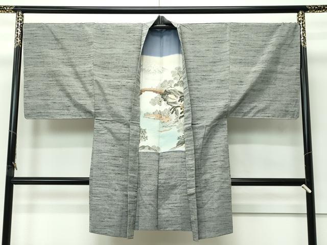 平和屋着物●極上　男性　紬　アンサンブル　霞文　逸品　未使用　CZAA5398s6