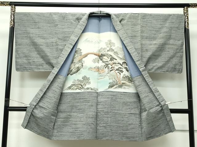 平和屋着物●極上　男性　紬　アンサンブル　霞文　逸品　未使用　CZAA5398s6