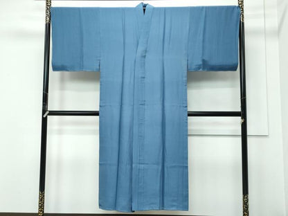 平和屋着物●極上　男性　紬　アンサンブル　長襦袢セット　濃紺地　逸品　未使用　CZAA5400s6