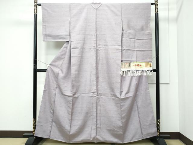 平和屋着物●極上　石川県指定無形文化財　牛首紬　白山工房　手織り　霞文　逸品　未使用　CZAA5421s6