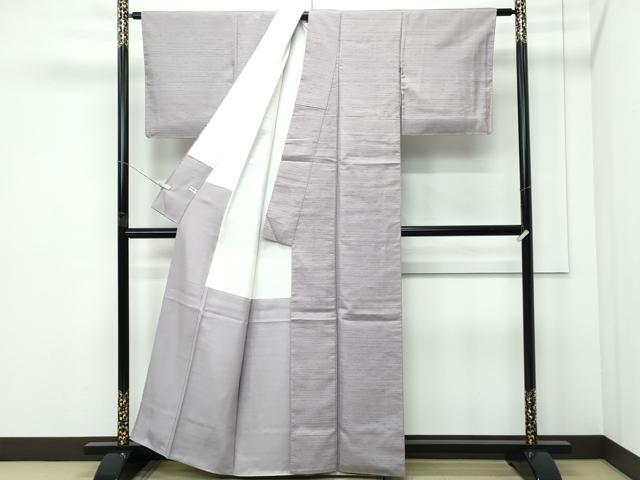 平和屋着物●極上　石川県指定無形文化財　牛首紬　白山工房　手織り　霞文　逸品　未使用　CZAA5421s6
